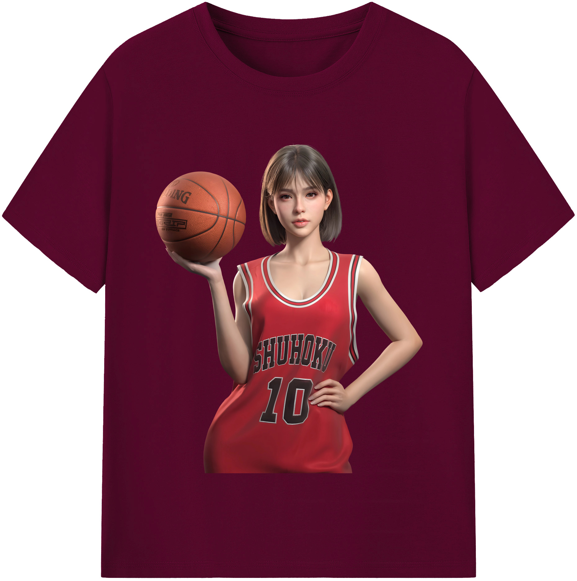 （画像用） SLAM DUNK／スラムダンク レディースカジュアルプリントTシャツ（綿100％）
